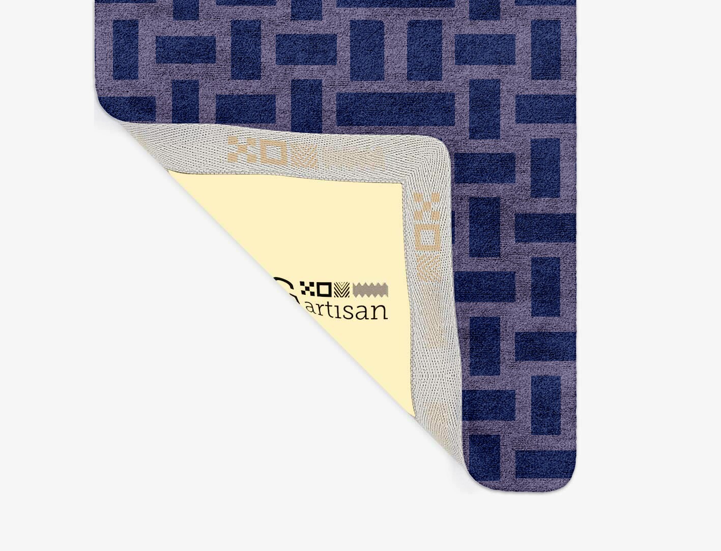 Concentration Geometric Runner Hand Tufted Bamboo Silk Custom Rug by Rug Artisan