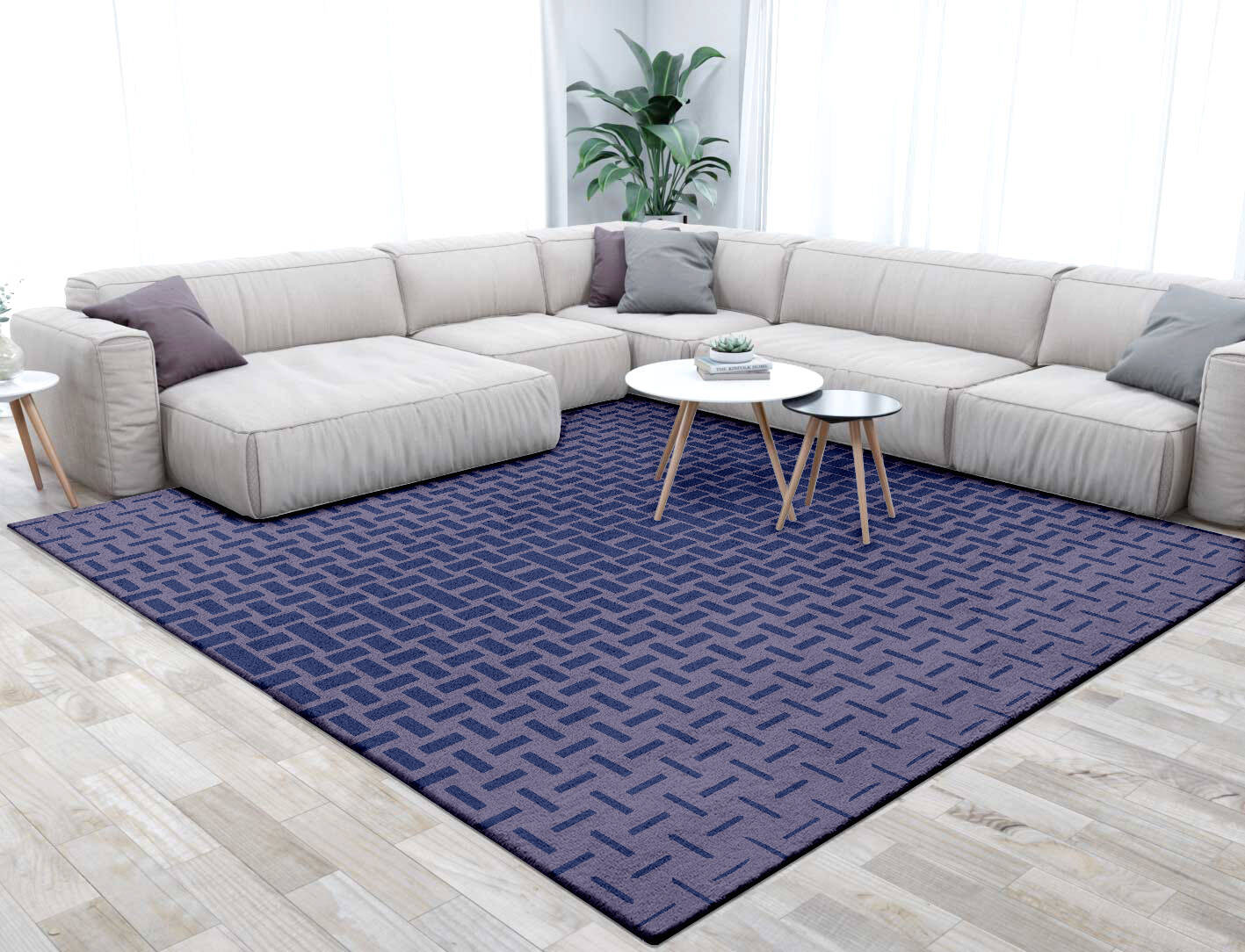 Concentration Modern Geometrics Square Hand Tufted Pure Wool Custom Rug by Rug Artisan