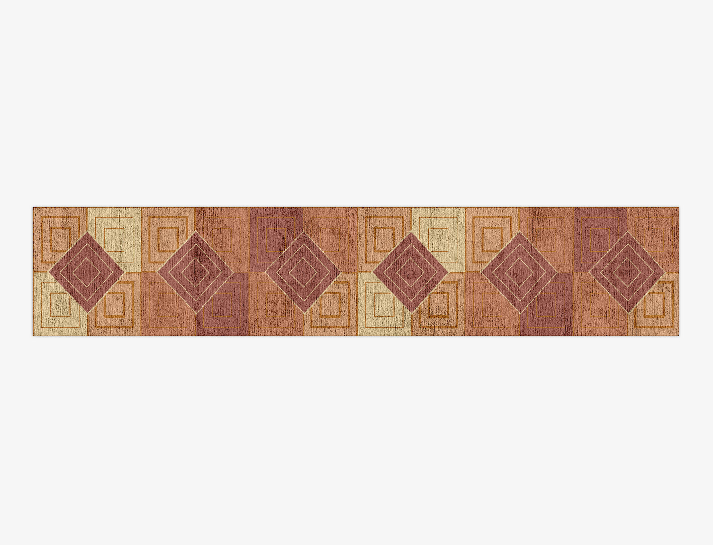 Concentrics Geometric Runner Hand Knotted Bamboo Silk Custom Rug by Rug Artisan