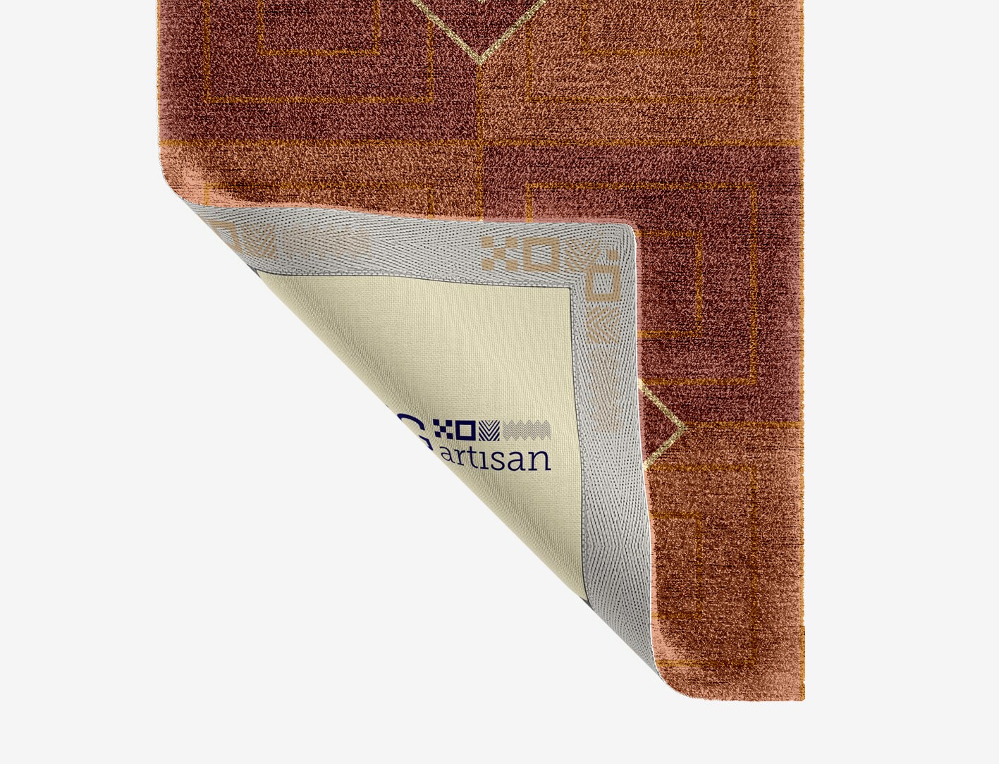 Concentrics Geometric Runner Hand Knotted Bamboo Silk Custom Rug by Rug Artisan