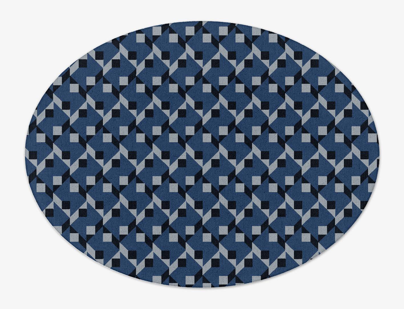 Concept Modern Geometrics Oval Hand Tufted Pure Wool Custom Rug by Rug Artisan