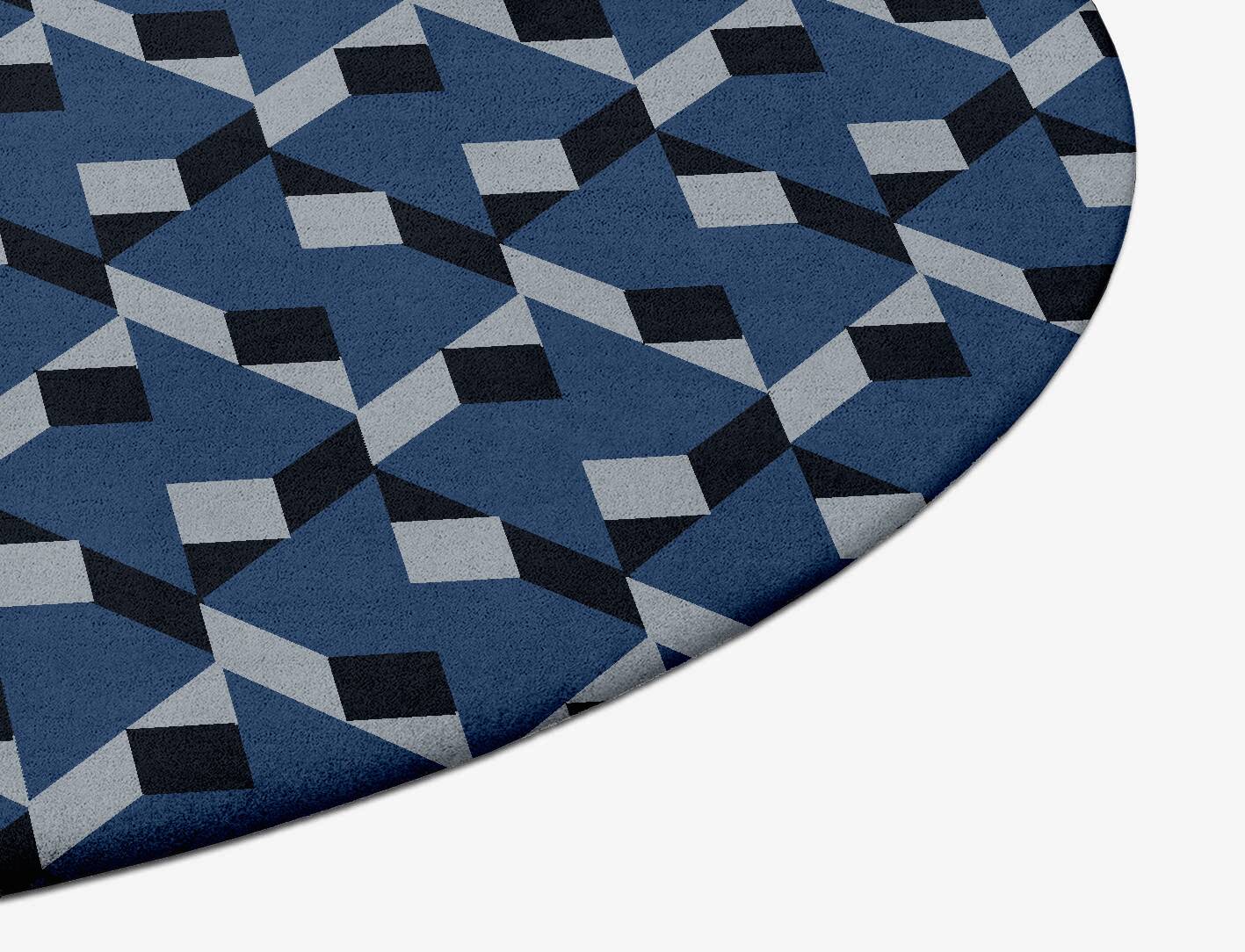 Concept Modern Geometrics Oval Hand Tufted Pure Wool Custom Rug by Rug Artisan