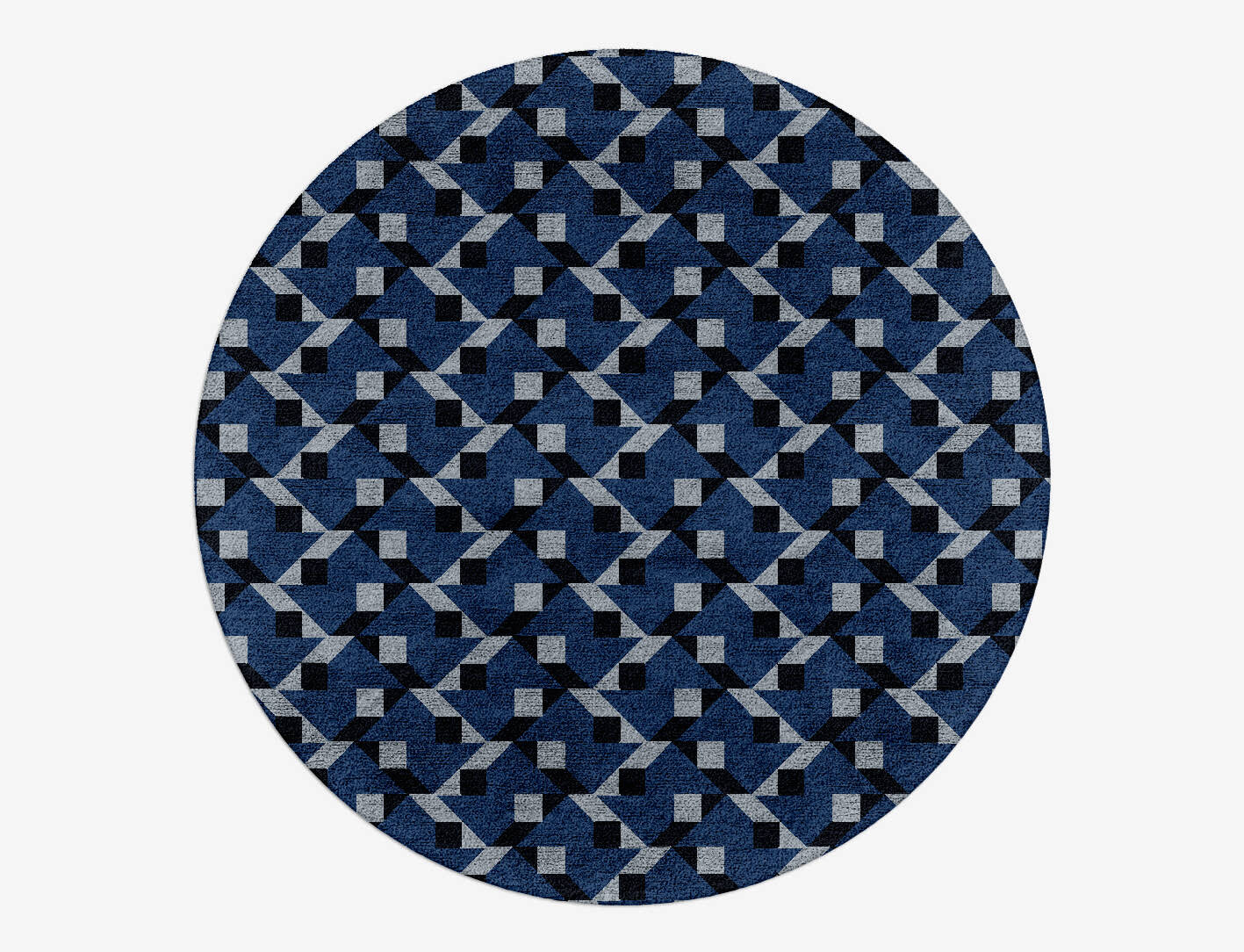 Concept Modern Geometrics Round Hand Tufted Bamboo Silk Custom Rug by Rug Artisan