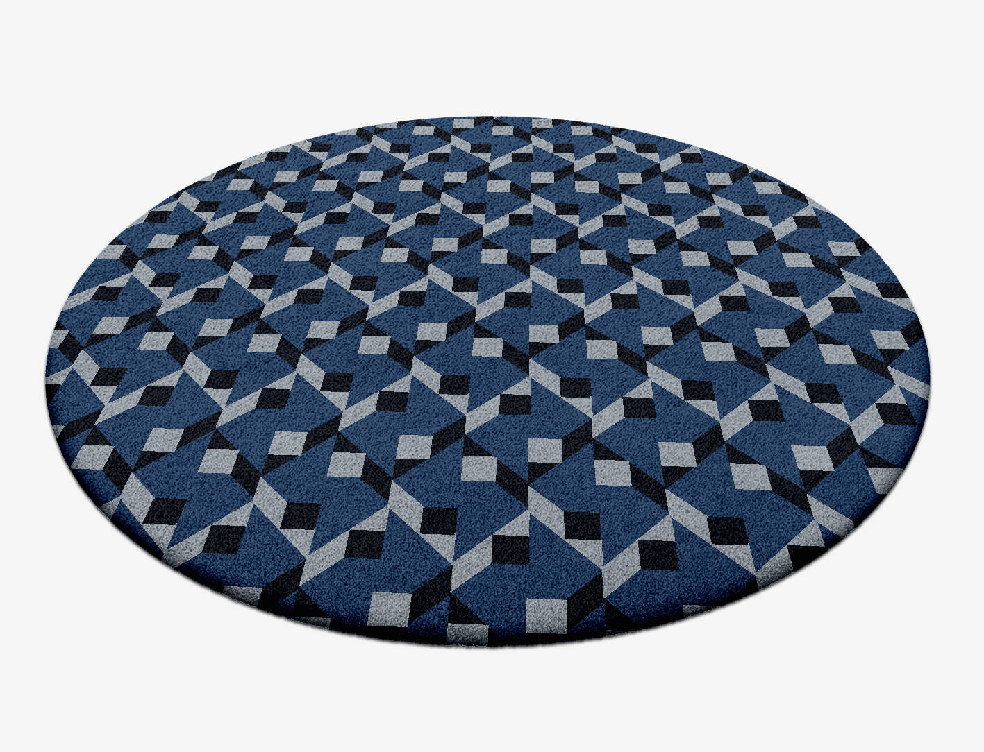 Concept Modern Geometrics Round Hand Tufted Pure Wool Custom Rug by Rug Artisan