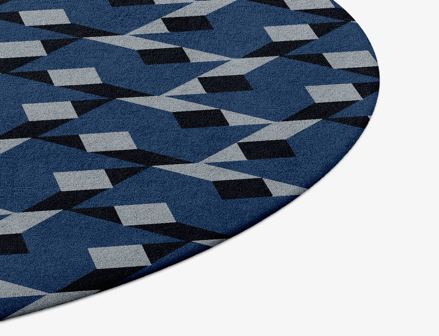 Concept Modern Geometrics Round Hand Tufted Pure Wool Custom Rug by Rug Artisan