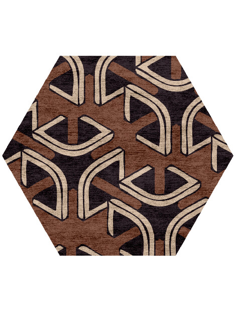 Concord Modern Art Hexagon Hand Knotted Bamboo Silk Custom Rug by Rug Artisan