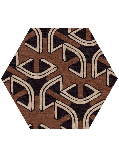 Concord Modern Art Hexagon Hand Knotted Tibetan Wool Custom Rug by Rug Artisan
