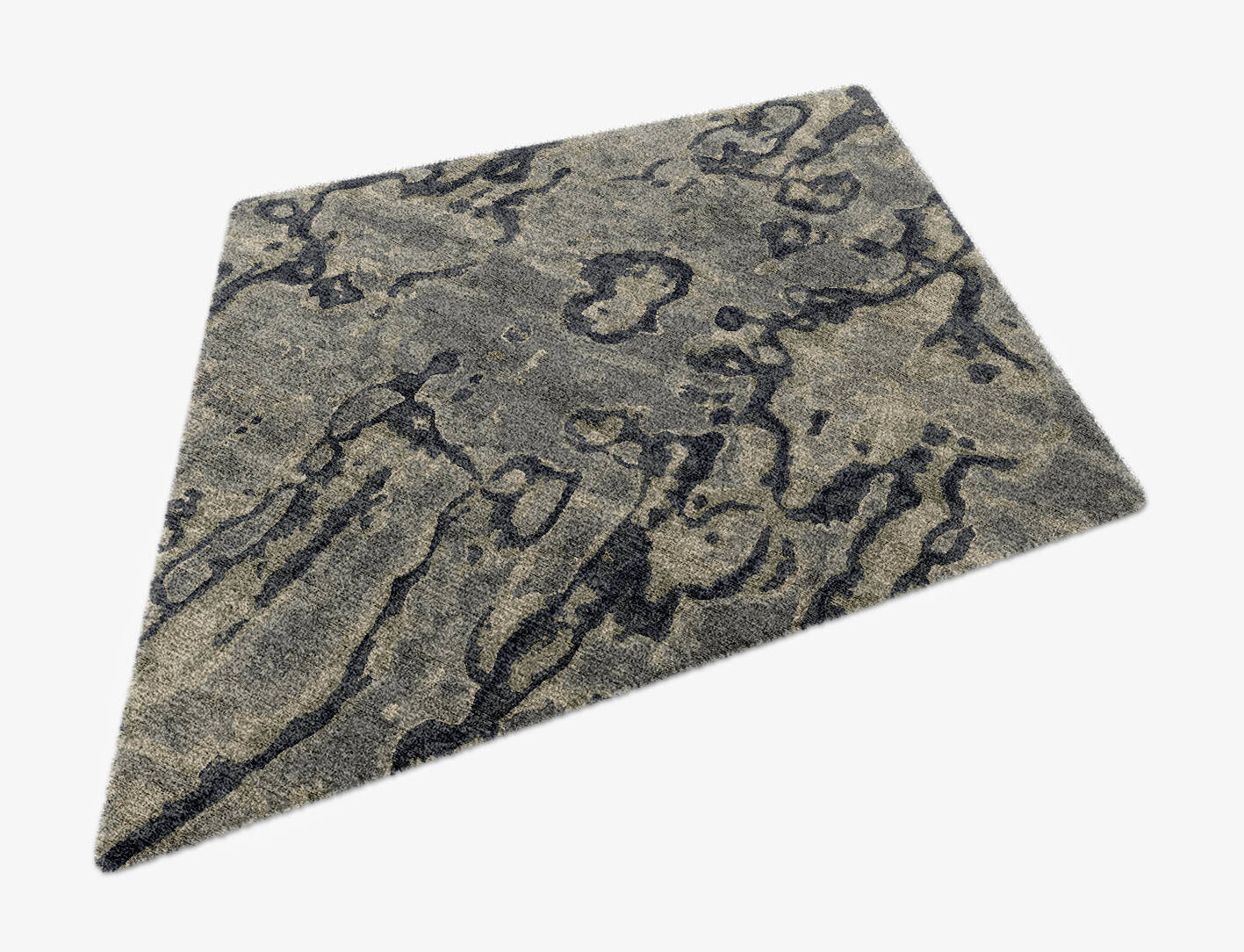 Condensations Brush Strokes Diamond Hand Knotted Bamboo Silk Custom Rug by Rug Artisan