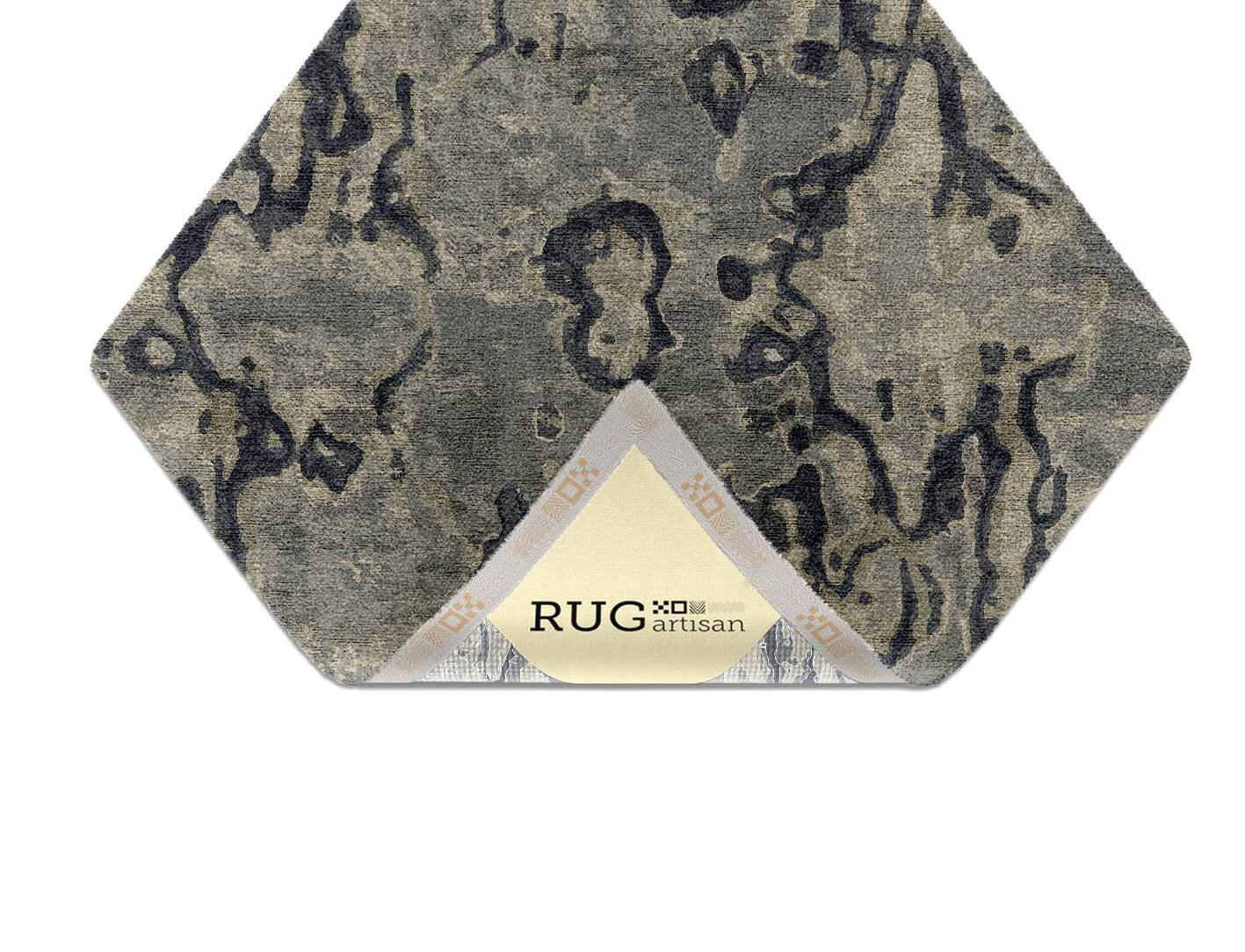 Condensations Brush Strokes Diamond Hand Knotted Bamboo Silk Custom Rug by Rug Artisan