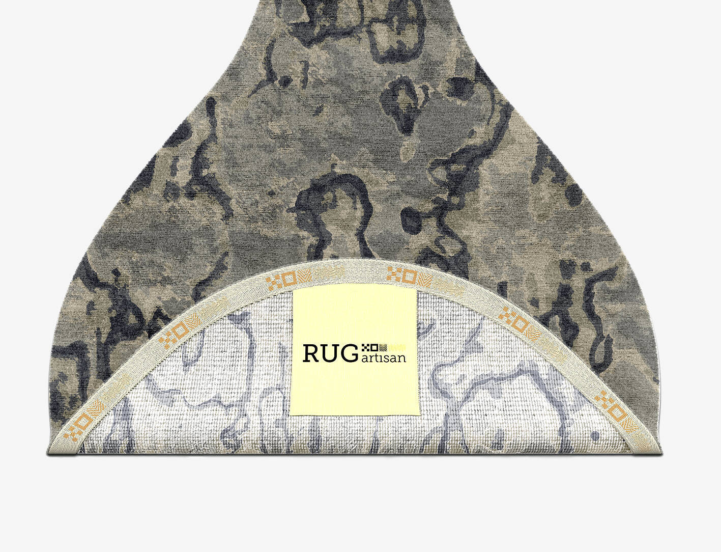 Condensations Brush Strokes Drop Hand Knotted Bamboo Silk Custom Rug by Rug Artisan
