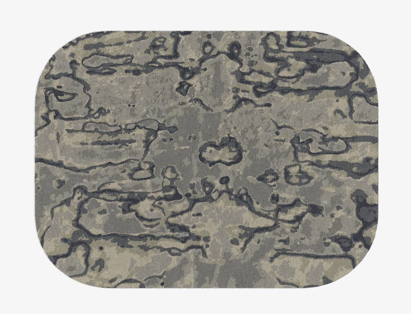 Condensations Brush Strokes Oblong Hand Knotted Tibetan Wool Custom Rug by Rug Artisan