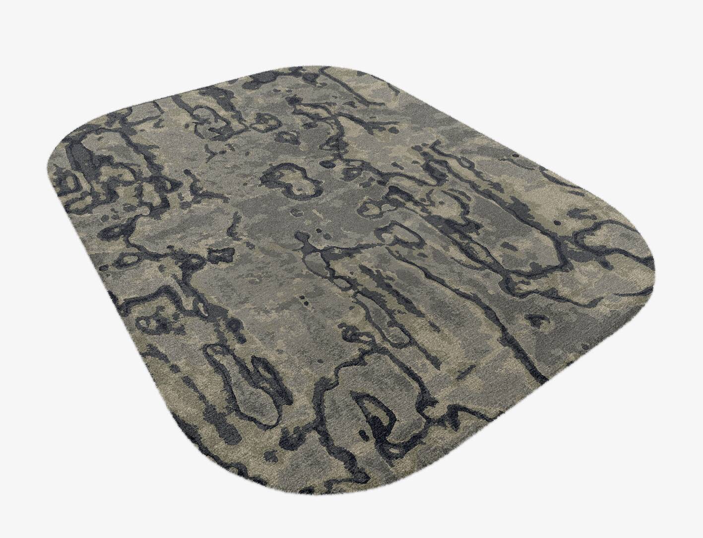 Condensations Brush Strokes Oblong Hand Knotted Tibetan Wool Custom Rug by Rug Artisan