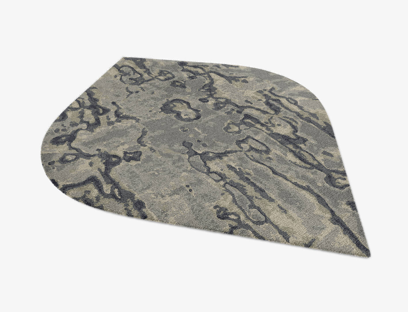 Condensations Brush Strokes Ogee Hand Knotted Tibetan Wool Custom Rug by Rug Artisan