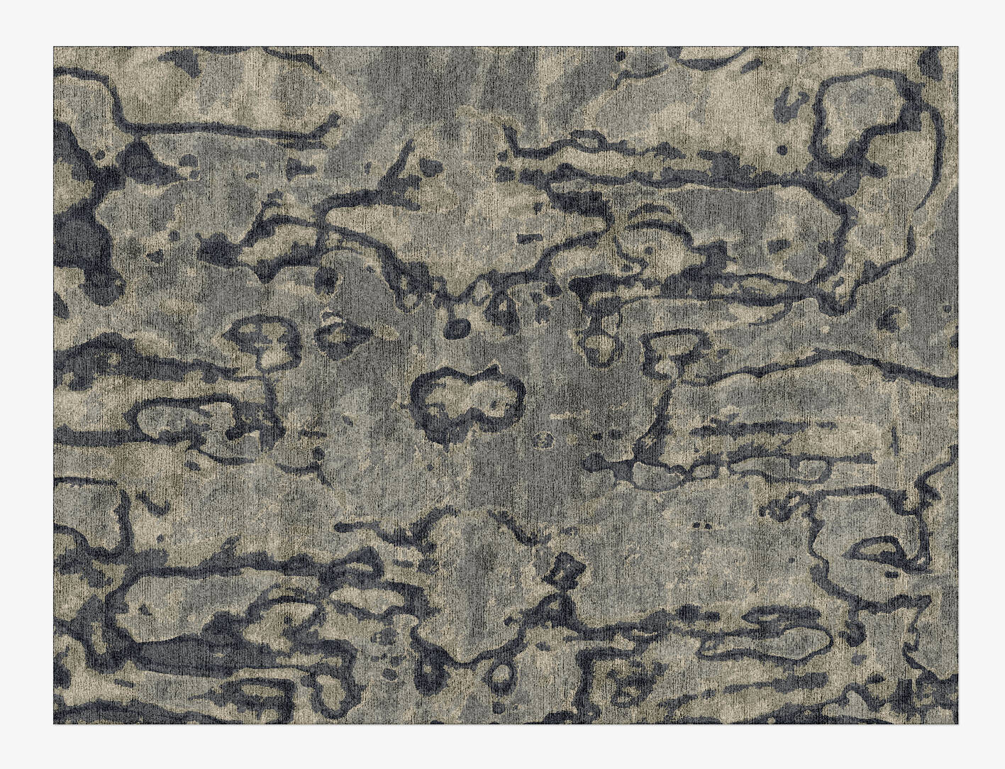 Condensations Brush Strokes Rectangle Hand Knotted Bamboo Silk Custom Rug by Rug Artisan