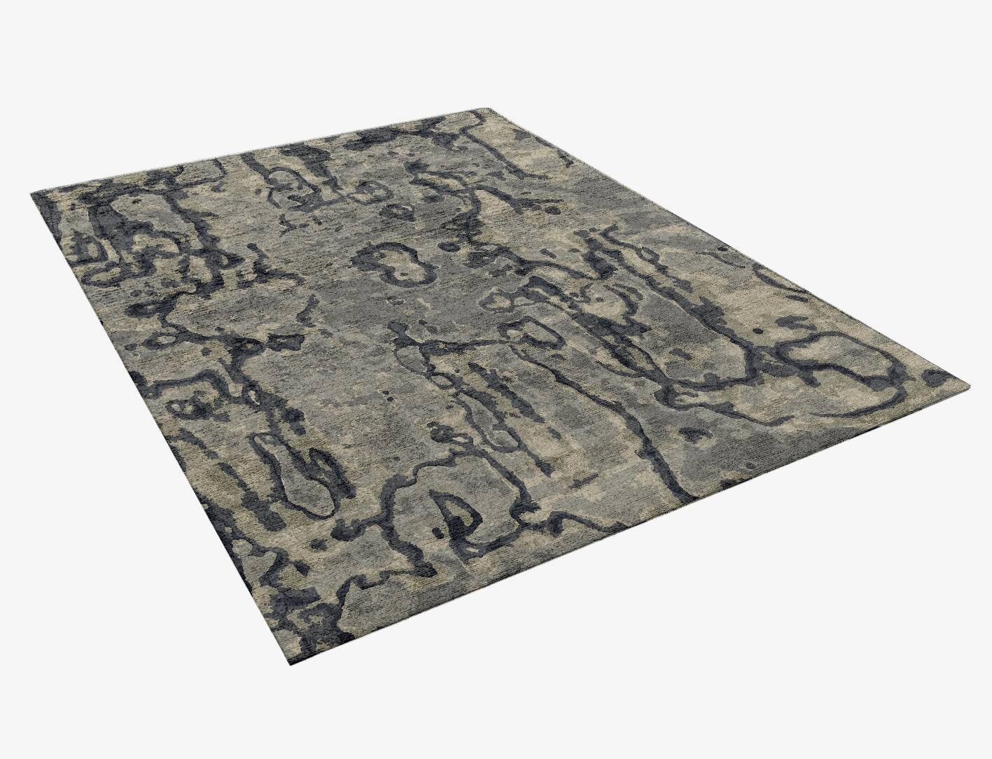 Condensations Brush Strokes Rectangle Hand Knotted Bamboo Silk Custom Rug by Rug Artisan