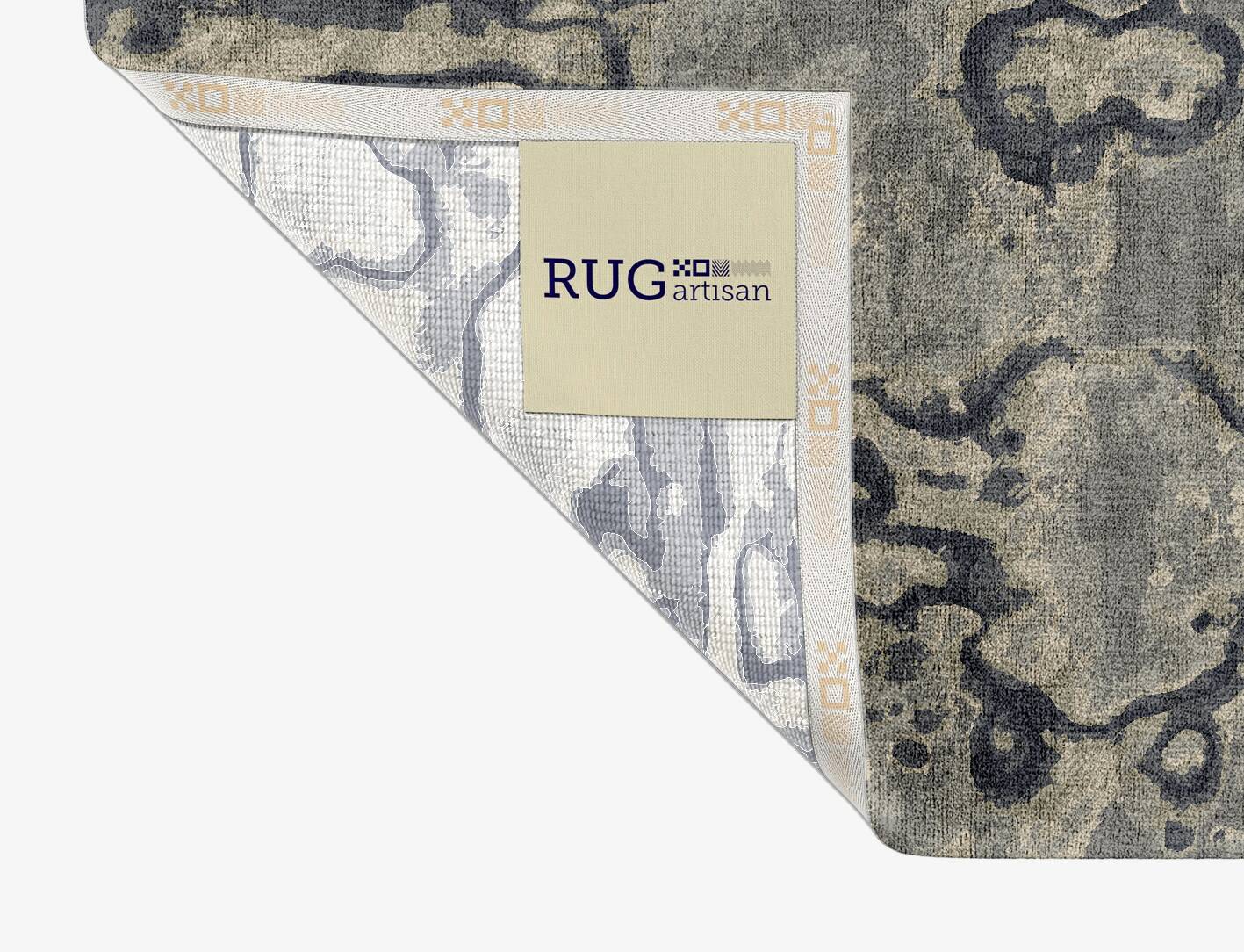 Condensations Brush Strokes Rectangle Hand Knotted Bamboo Silk Custom Rug by Rug Artisan