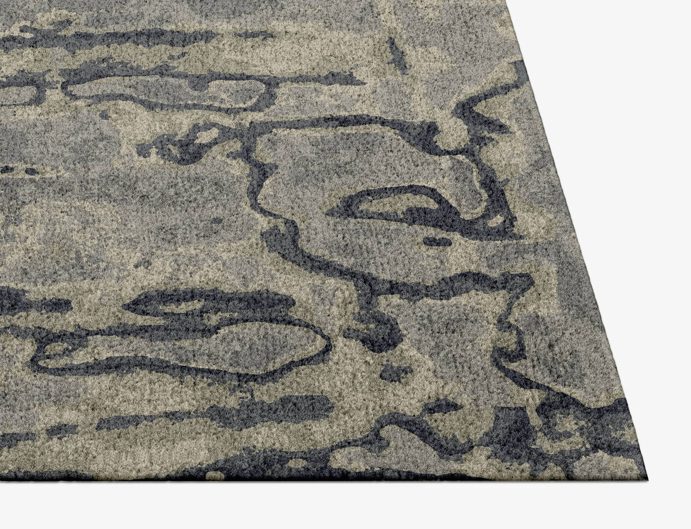 Condensations Brush Strokes Rectangle Hand Knotted Tibetan Wool Custom Rug by Rug Artisan