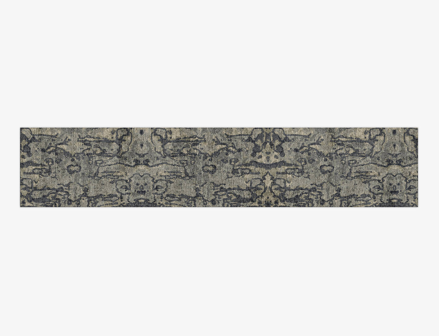 Condensations Brush Strokes Runner Hand Knotted Bamboo Silk Custom Rug by Rug Artisan