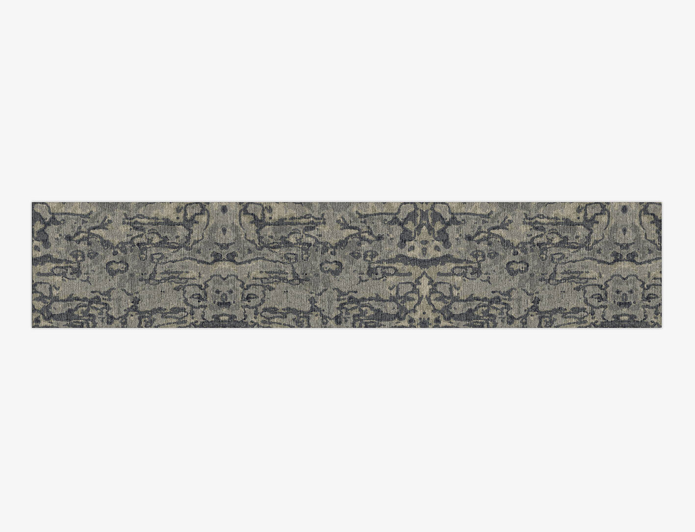 Condensations Brush Strokes Runner Hand Knotted Tibetan Wool Custom Rug by Rug Artisan