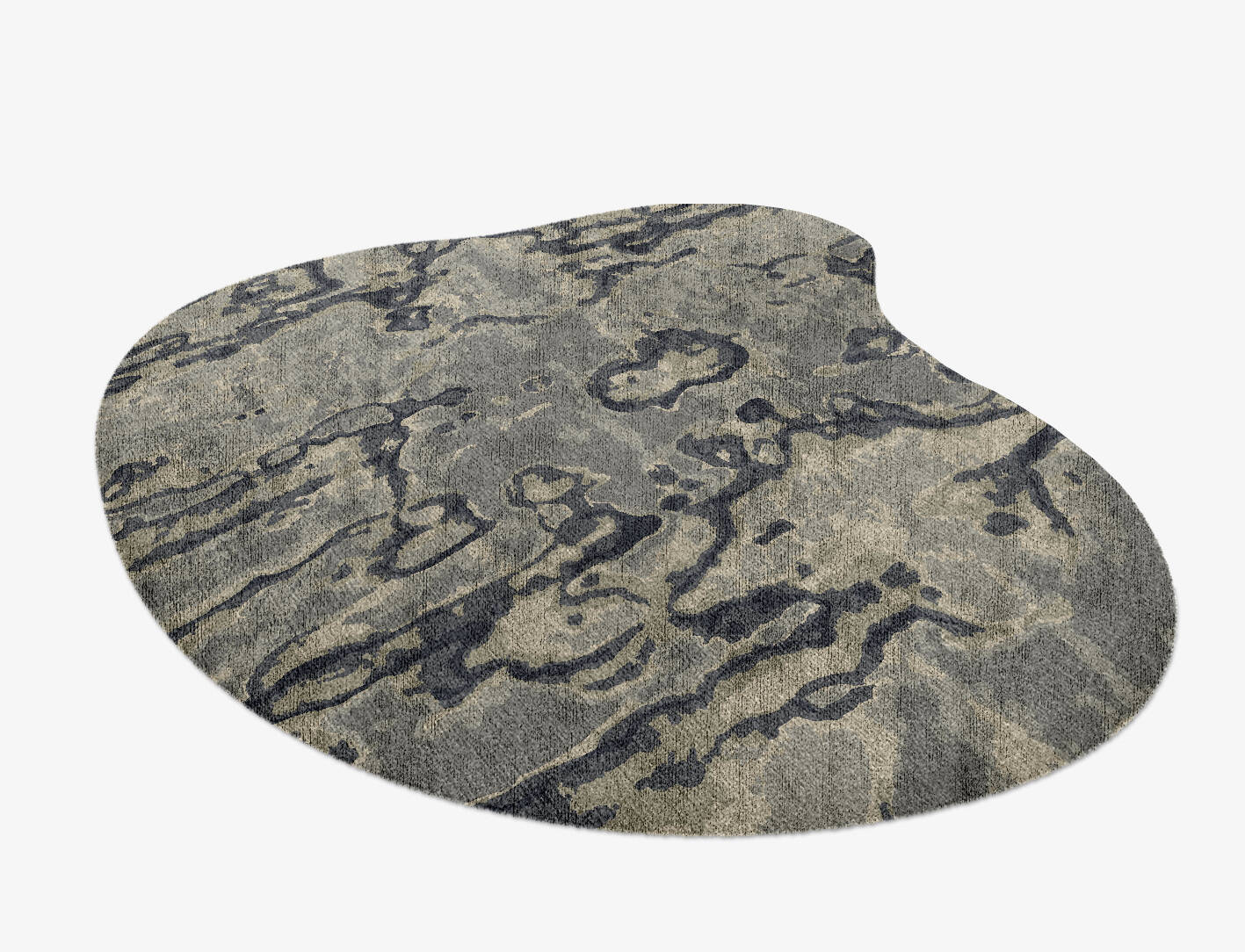 Condensations Brush Strokes Splash Hand Knotted Bamboo Silk Custom Rug by Rug Artisan