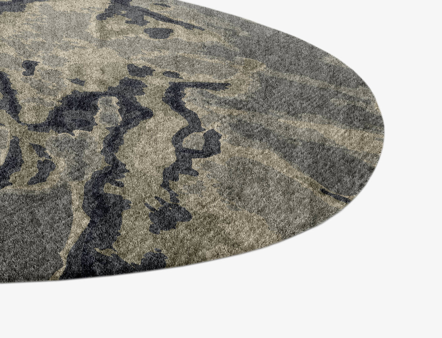 Condensations Brush Strokes Splash Hand Knotted Bamboo Silk Custom Rug by Rug Artisan