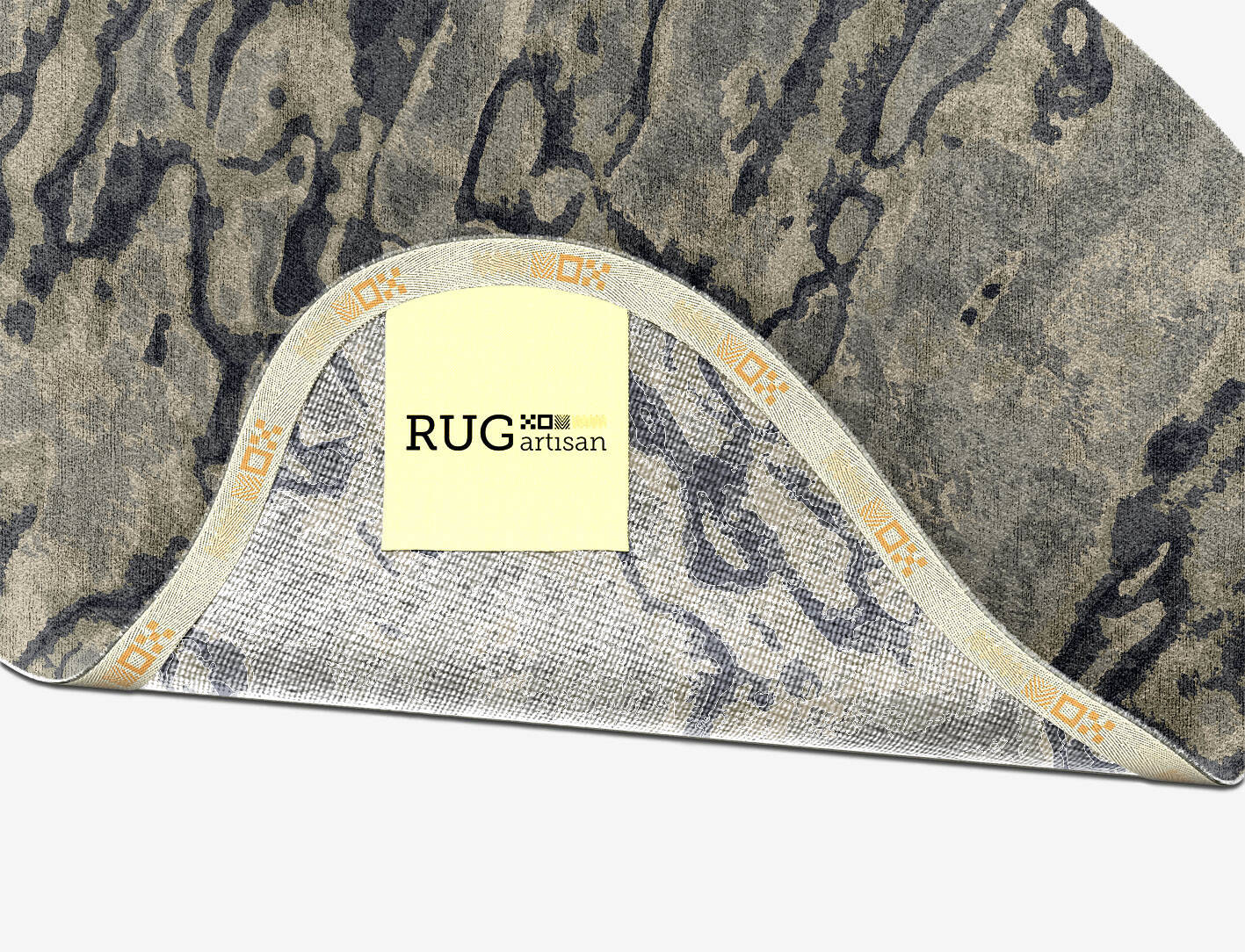 Condensations Brush Strokes Splash Hand Knotted Bamboo Silk Custom Rug by Rug Artisan