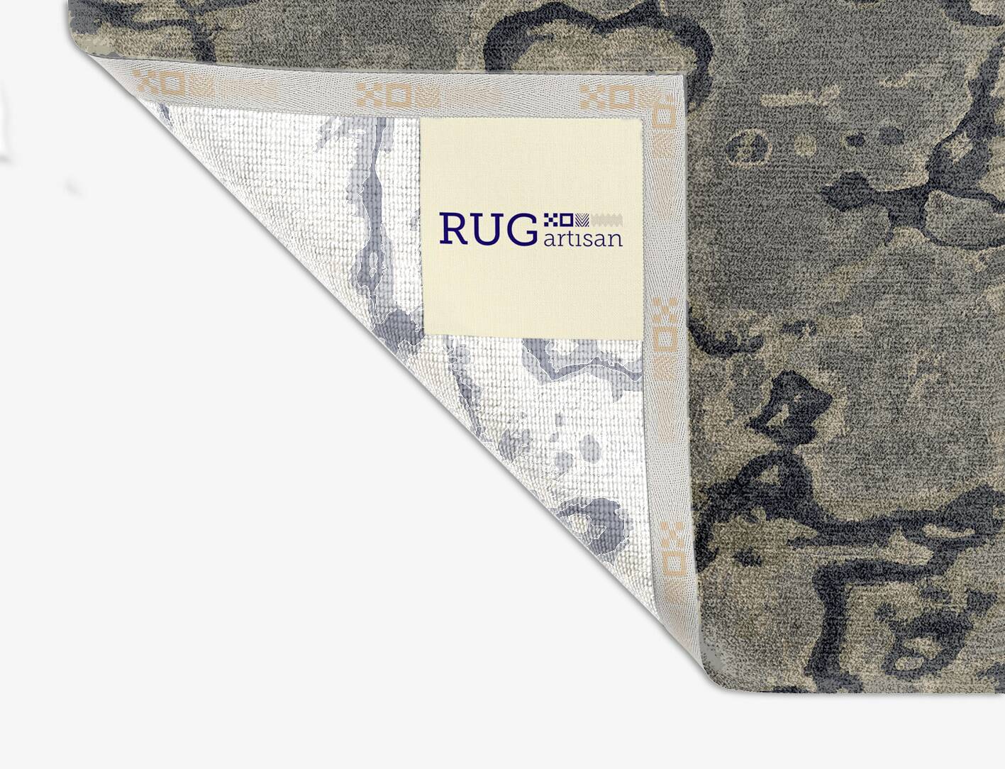Condensations Brush Strokes Square Hand Knotted Tibetan Wool Custom Rug by Rug Artisan