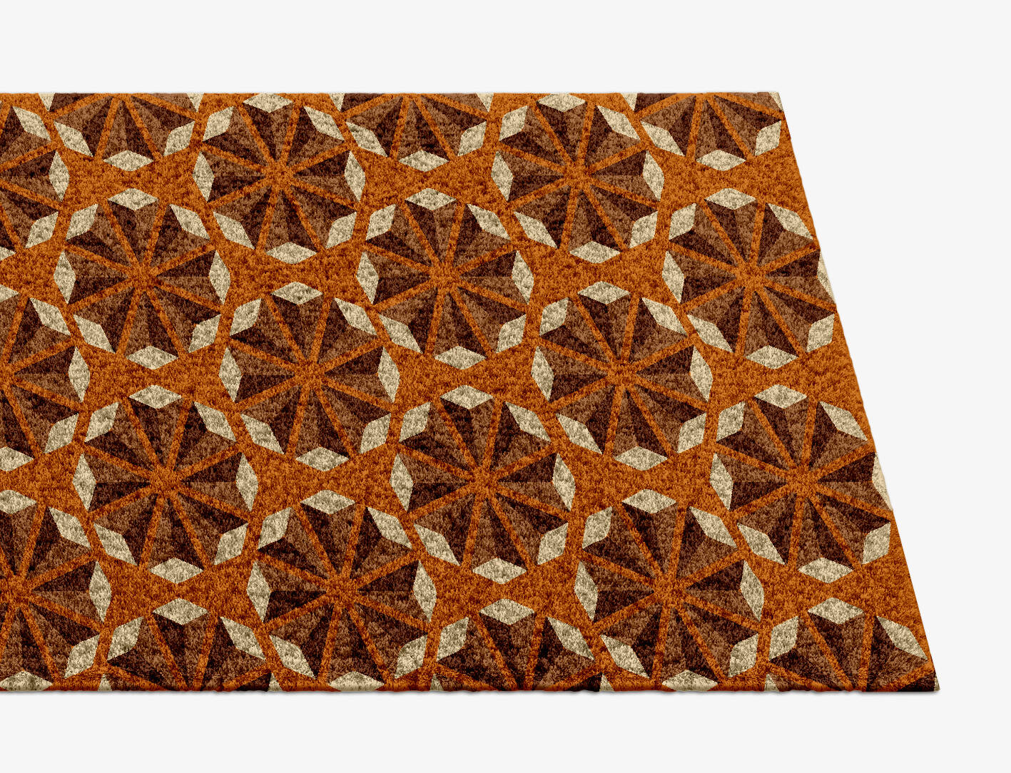 Cone Flowers Modern Geometrics Runner Hand Knotted Tibetan Wool Custom Rug by Rug Artisan