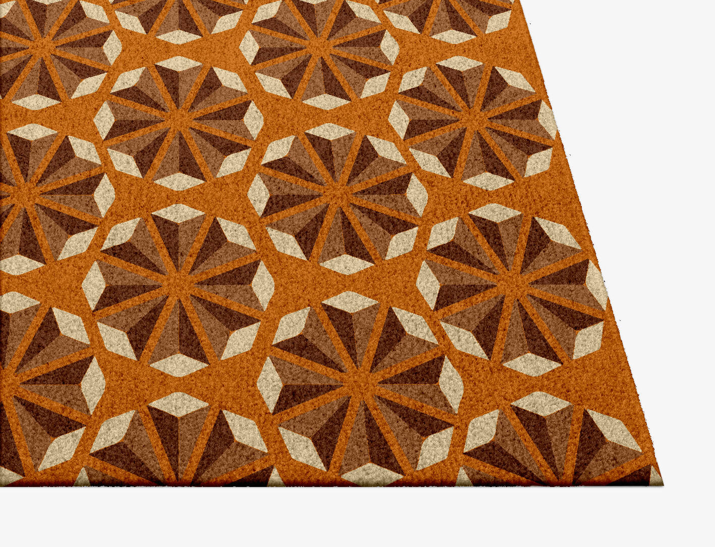 Cone Flowers Modern Geometrics Square Hand Knotted Tibetan Wool Custom Rug by Rug Artisan