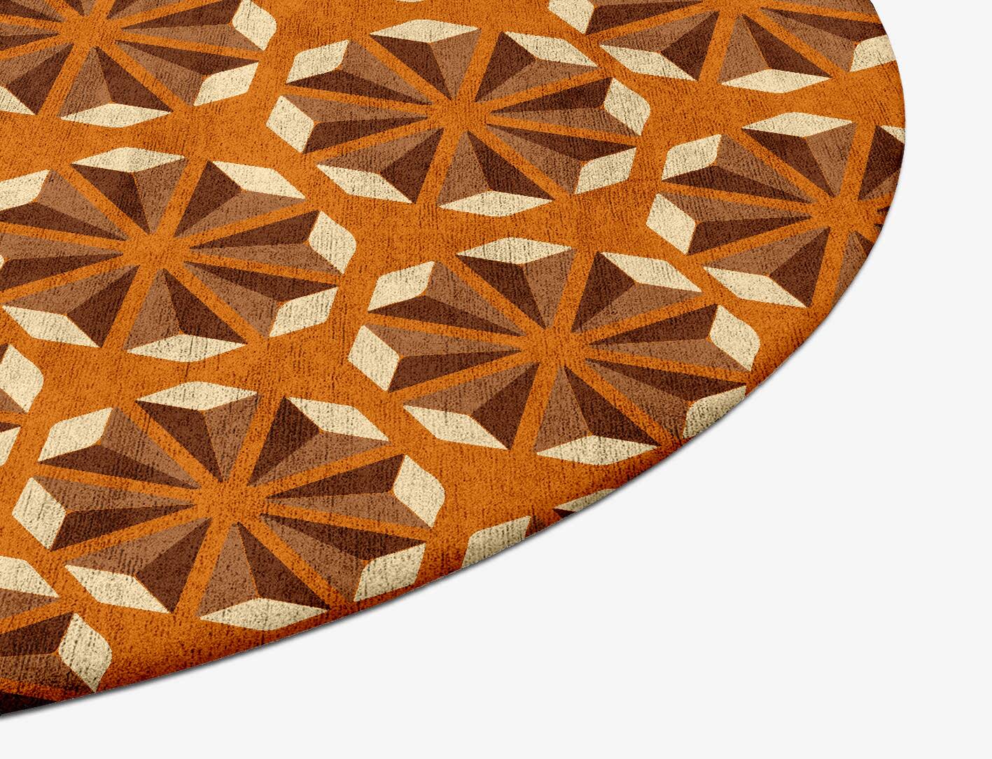 Cone Flowers Modern Geometrics Oval Hand Tufted Bamboo Silk Custom Rug by Rug Artisan