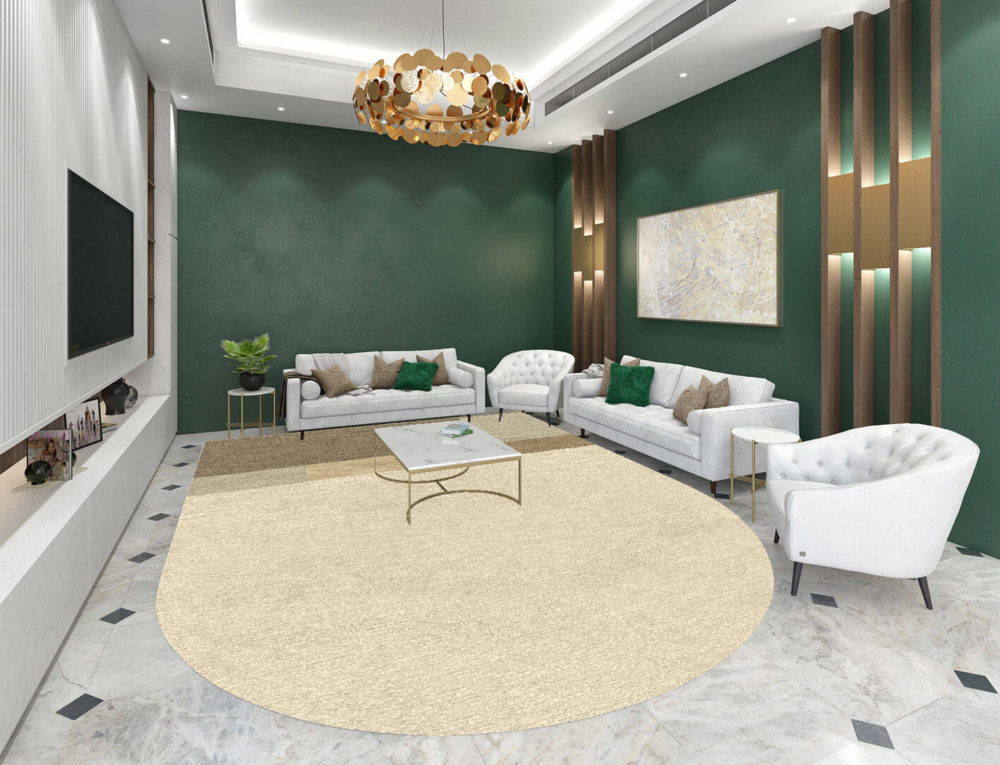 Conflate  Arch Hand Knotted Tibetan Wool Custom Rug by Rug Artisan
