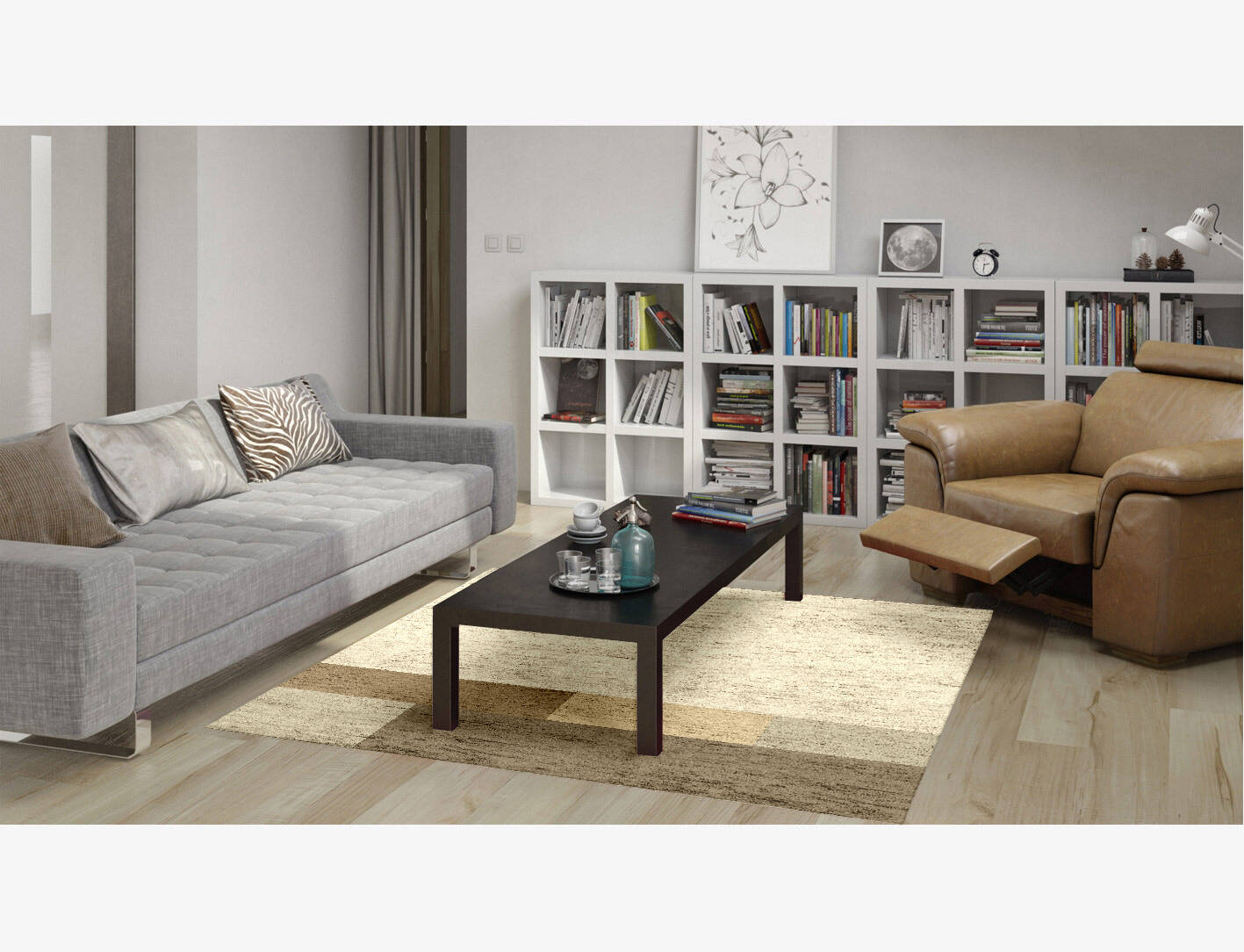 Conflate  Square Hand Knotted Bamboo Silk Custom Rug by Rug Artisan