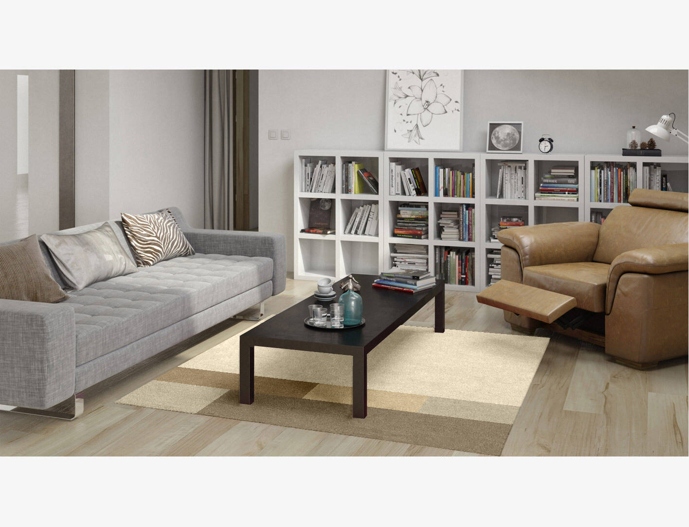 Conflate  Square Hand Knotted Tibetan Wool Custom Rug by Rug Artisan