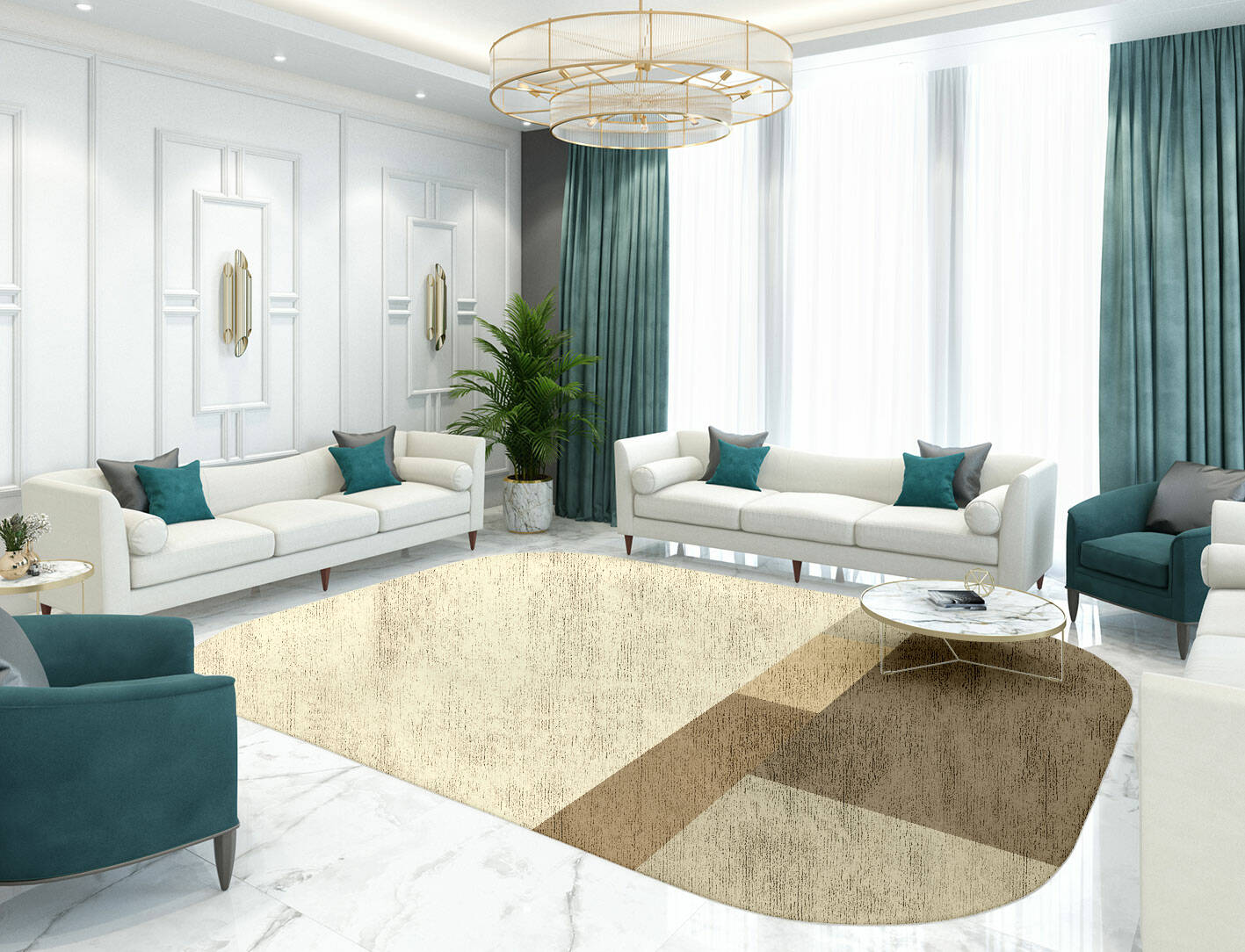 Conflate  Oblong Hand Tufted Bamboo Silk Custom Rug by Rug Artisan