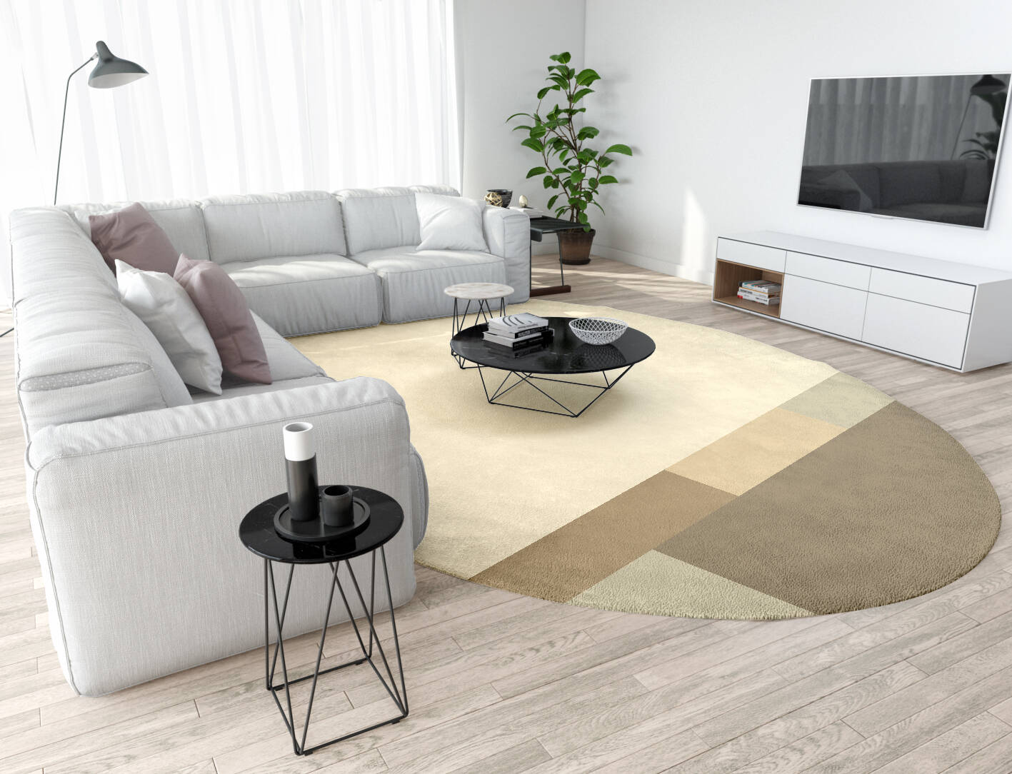 Conflate  Oval Hand Tufted Pure Wool Custom Rug by Rug Artisan