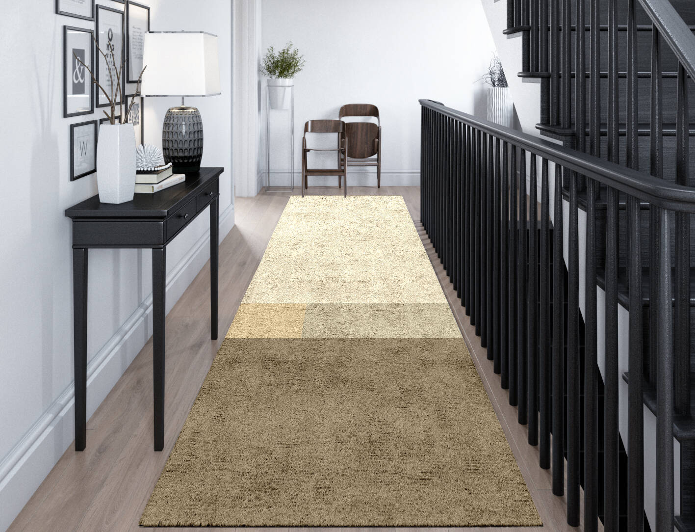 Conflate  Runner Hand Tufted Bamboo Silk Custom Rug by Rug Artisan