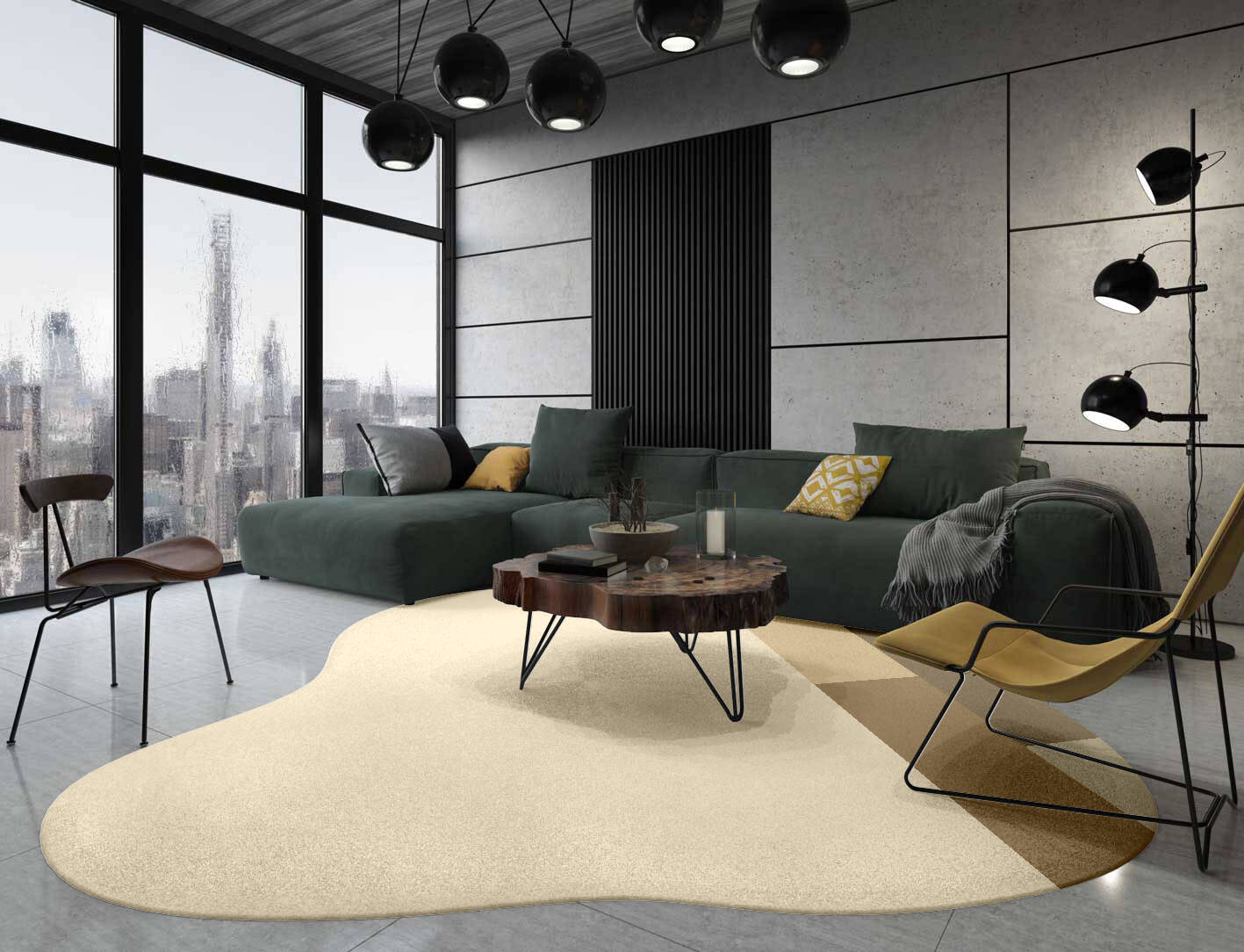 Conflate  Splash Hand Tufted Pure Wool Custom Rug by Rug Artisan