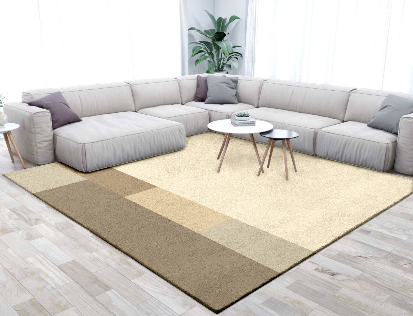 Conflate  Square Hand Tufted Pure Wool Custom Rug by Rug Artisan