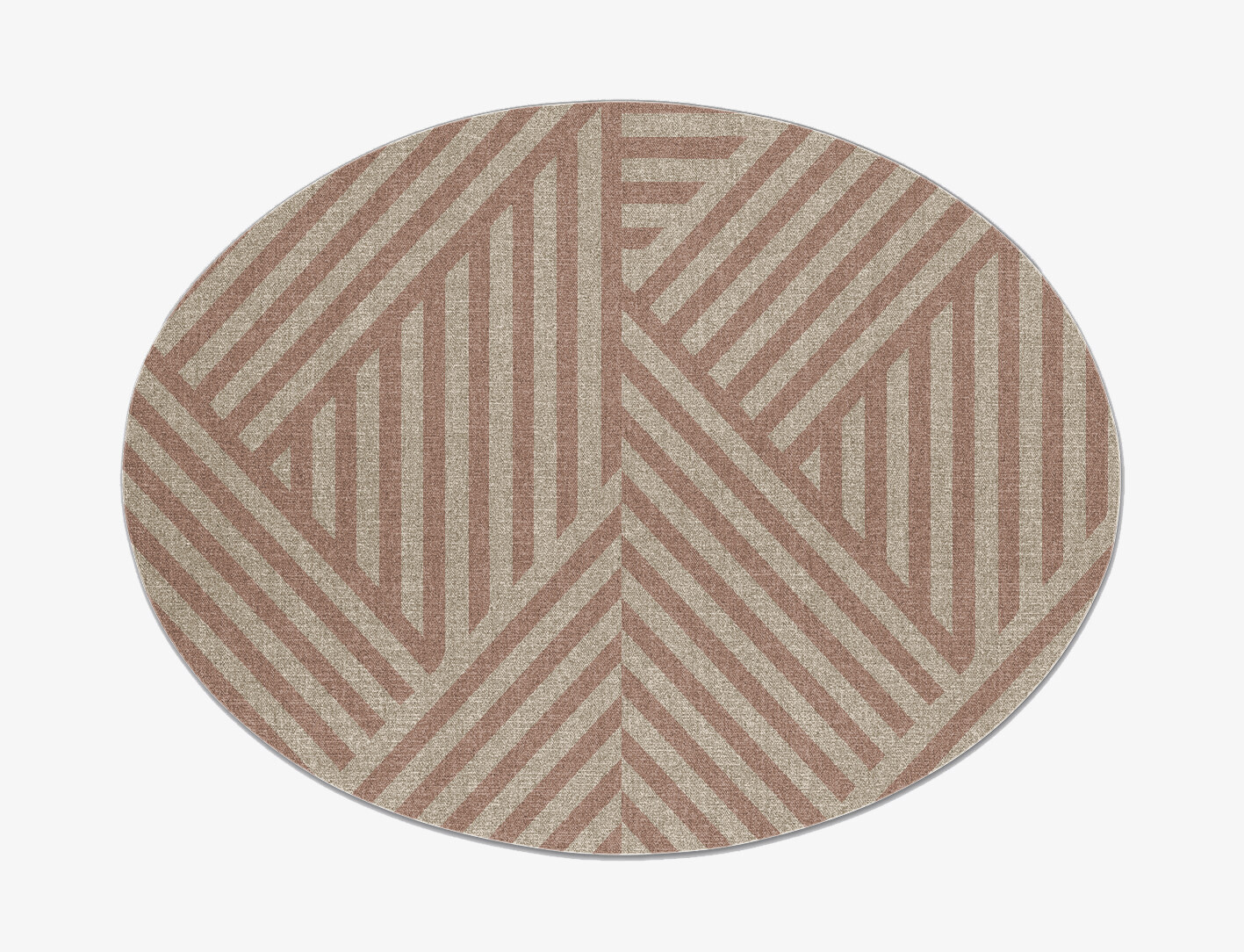 Conjunct Minimalist Oval Flatweave New Zealand Wool Custom Rug by Rug Artisan