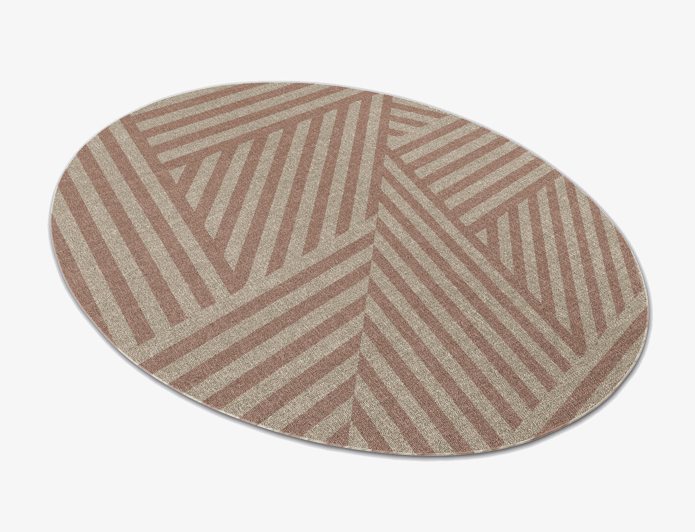 Conjunct Minimalist Oval Flatweave New Zealand Wool Custom Rug by Rug Artisan