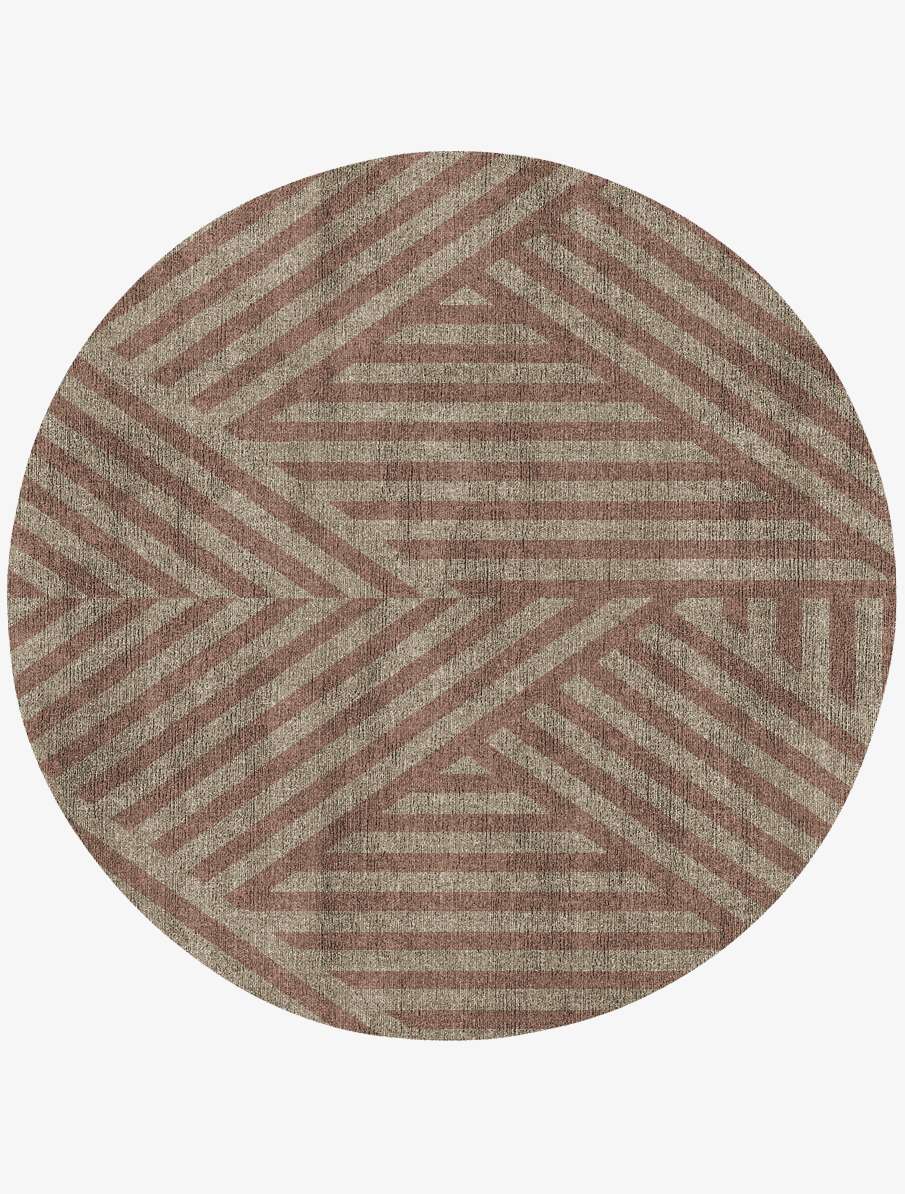 Conjunct Minimalist Round Flatweave Bamboo Silk Custom Rug by Rug Artisan
