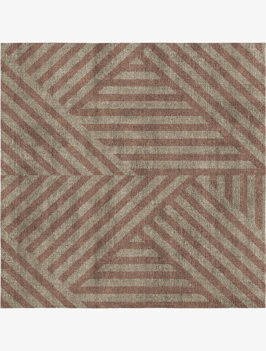 Conjunct Minimalist Square Flatweave Bamboo Silk Custom Rug by Rug Artisan