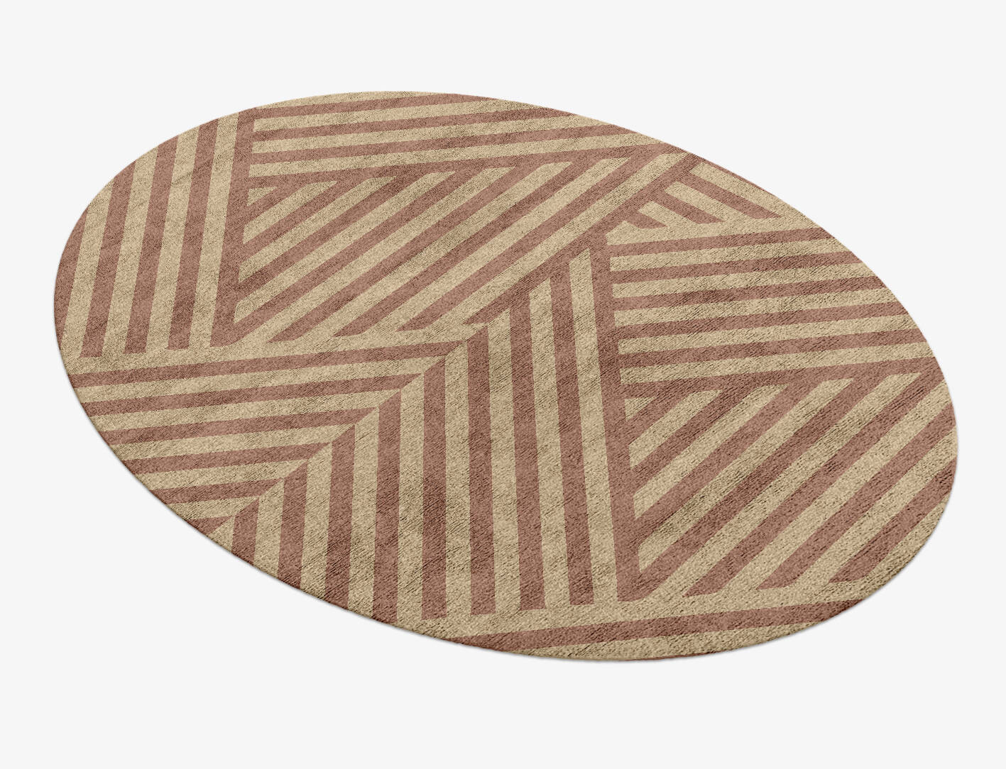 Conjunct Minimalist Oval Hand Knotted Bamboo Silk Custom Rug by Rug Artisan