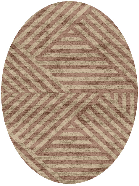 Conjunct Minimalist Oval Hand Knotted Bamboo Silk Custom Rug by Rug Artisan