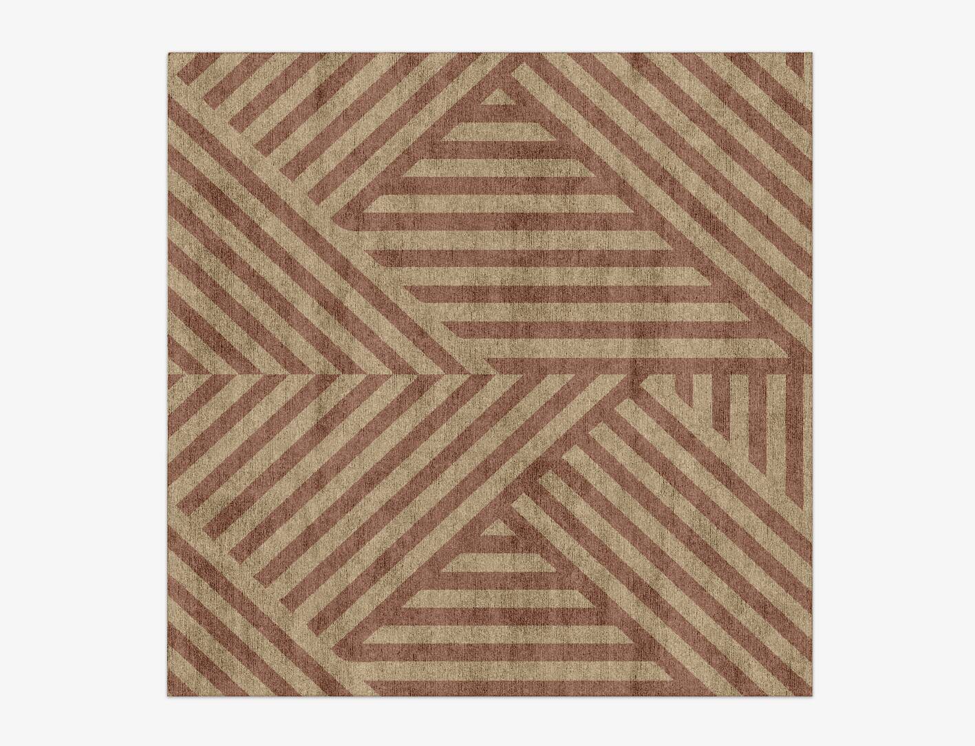 Conjunct Minimalist Square Hand Knotted Bamboo Silk Custom Rug by Rug Artisan