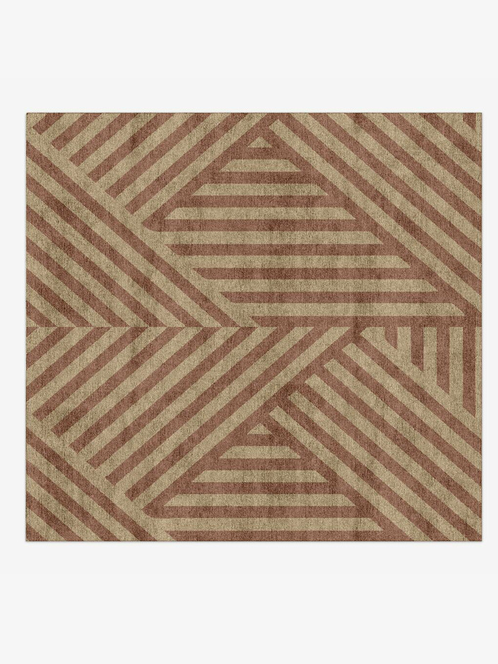 Conjunct Minimalist Square Hand Knotted Bamboo Silk Custom Rug by Rug Artisan