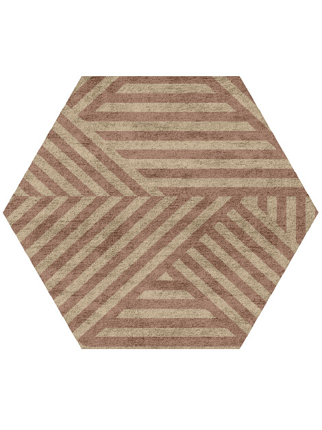Conjunct Minimalist Hexagon Hand Tufted Bamboo Silk Custom Rug by Rug Artisan