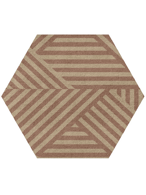 Conjunct Minimalist Hexagon Hand Tufted Pure Wool Custom Rug by Rug Artisan