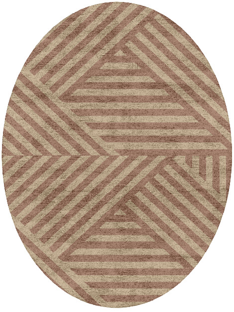 Conjunct Minimalist Oval Hand Tufted Bamboo Silk Custom Rug by Rug Artisan