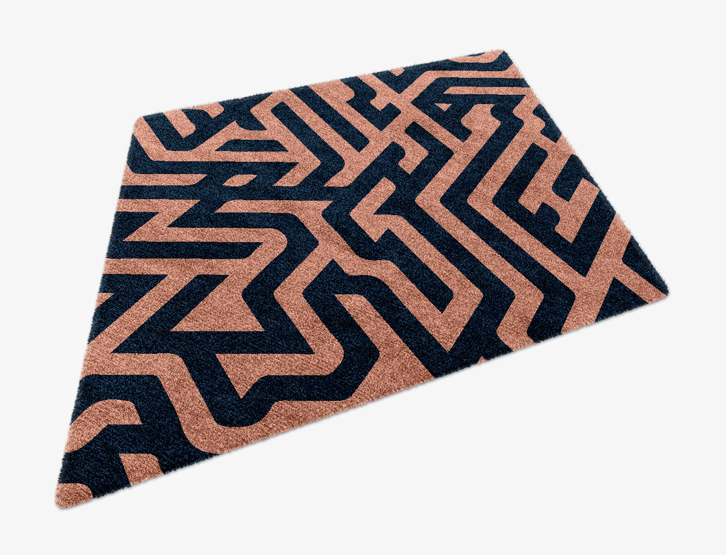 Conrad Geometric Diamond Hand Knotted Bamboo Silk Custom Rug by Rug Artisan
